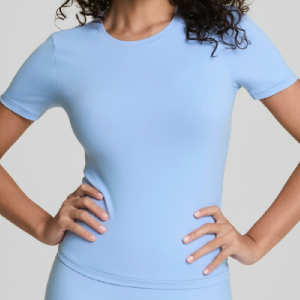 Spanx Bare Naked Tee size large, never worn.  Color Hydrangea